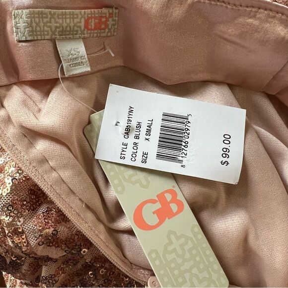 NWT Gianni Bini Rose Gold Sequin Front Slit Maxi Skirt - XS - Picture 10 of 10